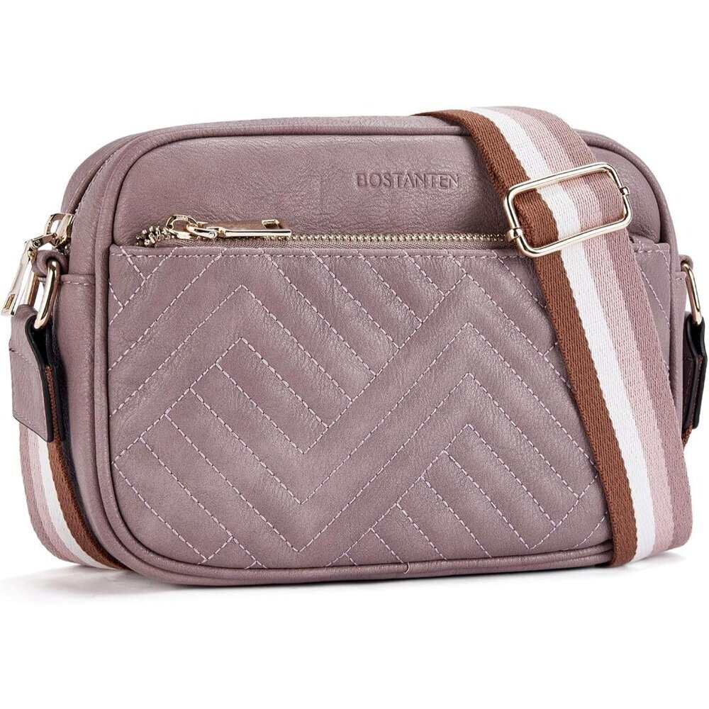 Women's Purple Vegan Leather Quilted Purses Small Shoulder Bag Ladies Handbags